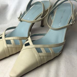 Bandolino Cream Heel with Ankle Strap